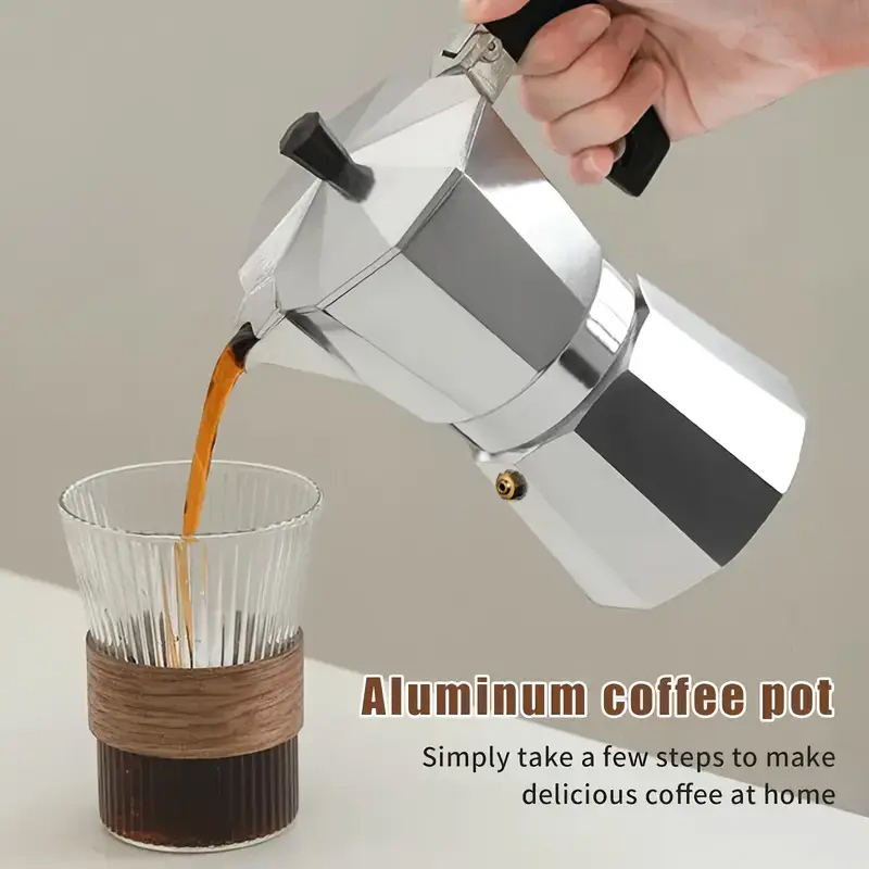 Outdoor Coffee Equipment - 클래식 알루미늄 모카포트 50-300ML 가정용 스토브탑