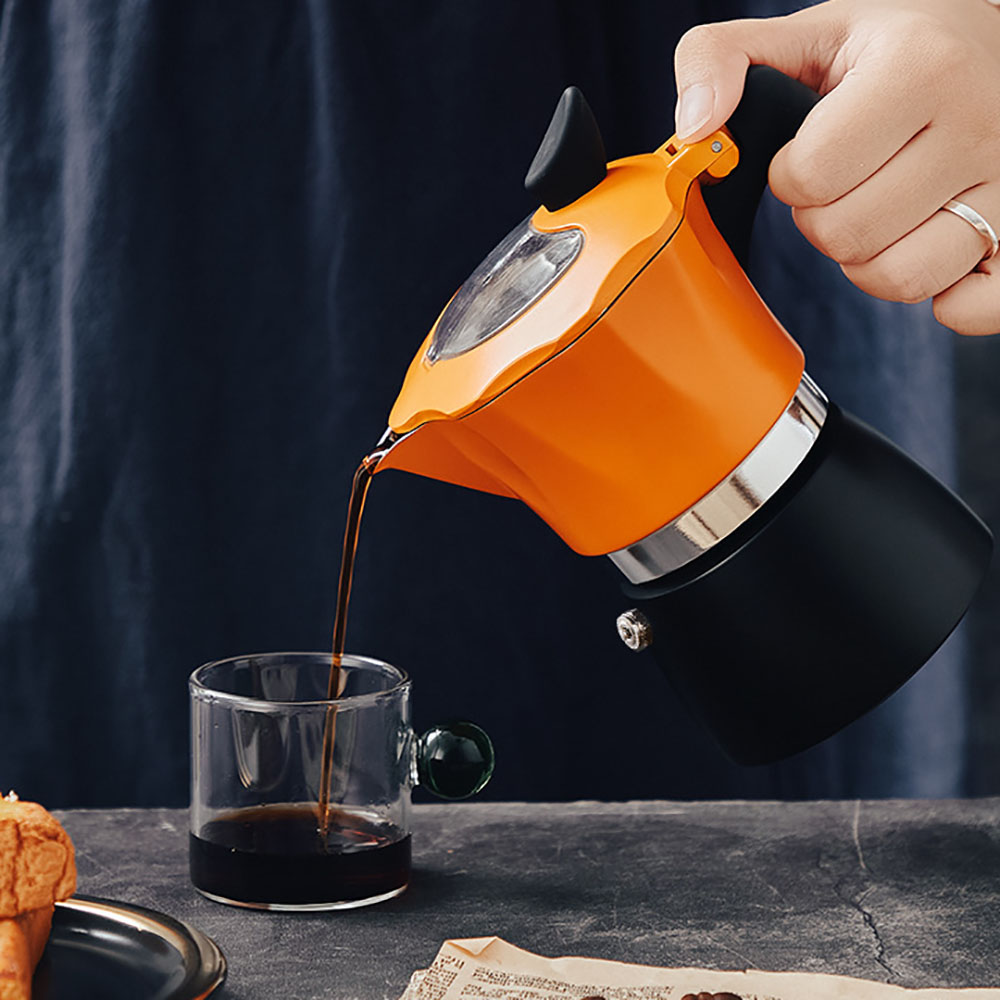 투컬러 150/300ML 비주얼 커버 모카포트 세트 에 - Hero Coffee Equipment 리뷰 및 가격