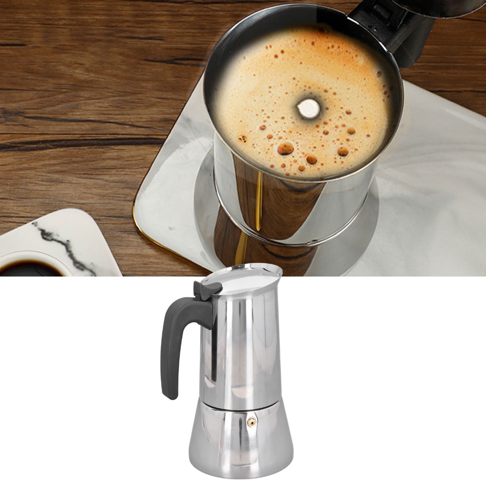 스테인리스 스틸 모카포트 대용량 실버 스토브탑 모카포트 - Hero Coffee Equipment 리뷰 및 가격