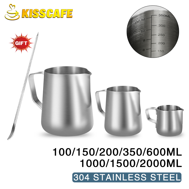 우유 Frother 주전자 스테인레스 스틸 용기 100 - Hero Coffee Equipment 리뷰 및 가격